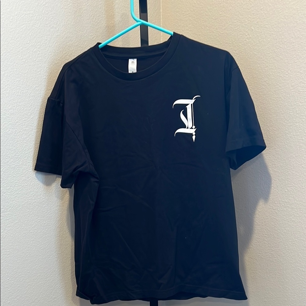 Black Short Sleeve Tee with Graphic Design NWOT